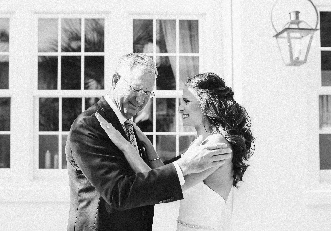 Emotional Father and Daughter Wedding Day First Look